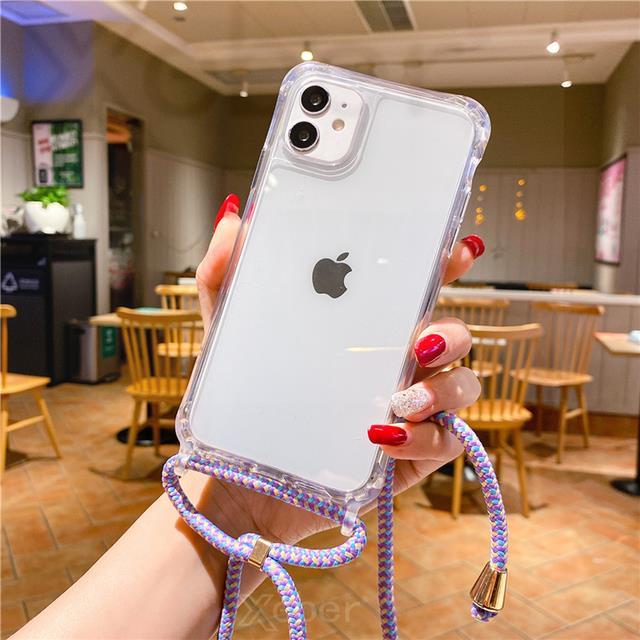 cold-noodles-crossbody-สายคล้องเชือกเส้นเล็กกรณีโทรศัพท์สำหรับ-iphone-13-pro-max-11-12-xr-xs-x-mini-se-2-6วินาที7-8บวกใสฮาร์ดอะคริลิปก