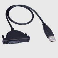 Usb 2.0ไปยัง Mini Sata Ii 76 13pin สกรูสายแปลงอะแดปเตอร์รูปแบบคงที่สำหรับ Lapcd/Dvd Slimline Drive