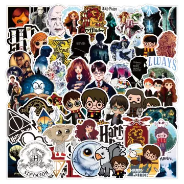 Harry Potter Watercolor Vinyl Stickers, Set Of 50, Waterproof And U