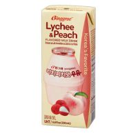 ?Import Item?​ 빙그레 우유 นมเกาหลีรสผลไม้ Binggrae Milk 200mlลิ้นจี่ และพีช Peach