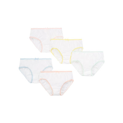 กางเกงในเด็กผู้หญิง mothercare white colour-trim briefs - 5 pack NA056