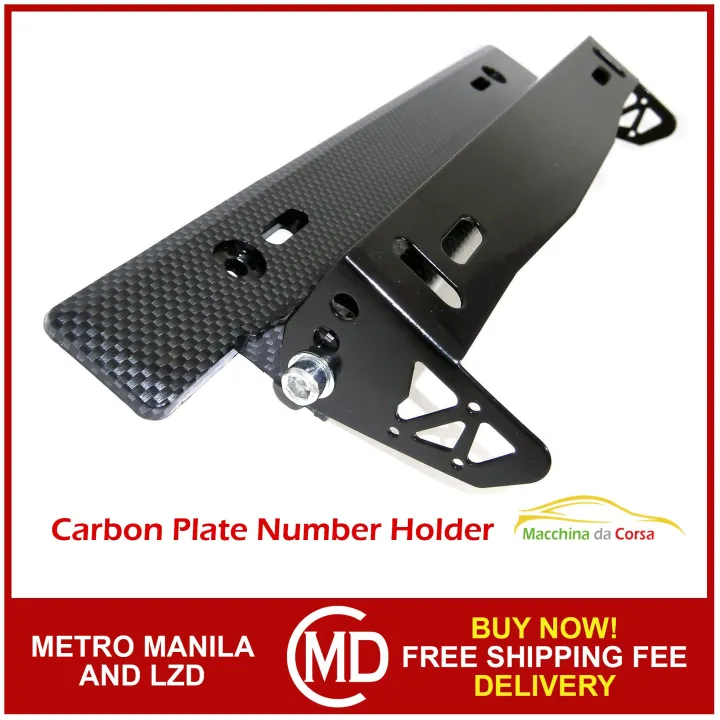 Universal Car Plate Number Holder (Carbon) Lazada PH