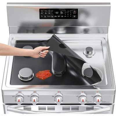 Gas Stove Furnace Cleaning Pad 0.2mm Thickness 5-hole Cooker Cover Protective Protector Mat Stovetop Anti-Oil Cooker Gas Bu U0L0