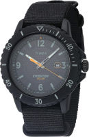 Timex Mens Expedition Gallatin Solar-Powered Watch Black/Orange