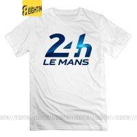 【Mens clothing】24H Le Mans LogoCotton T ShirtPlus ขนาดถนนแฟชั่นเสื้อยืดแขนสั้น TeesNeck