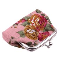 ♞ Women Wallet Hasp Coin Purse 2022 Women Retro Small Wallet Lady Vintage Flower Fashion Clutch Bag Money Bag Good Flowers Gift