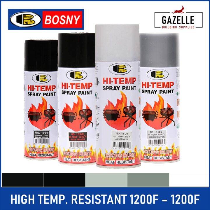 Bosny Hi Temp High Heat High Temperature Resistant Spray Paint 1200F
