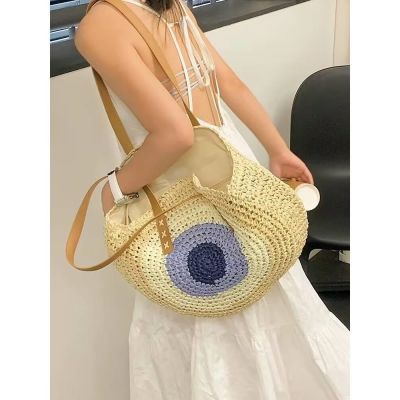 niche design large bag womens new 2023 high-grade texture straw large-capacity tote