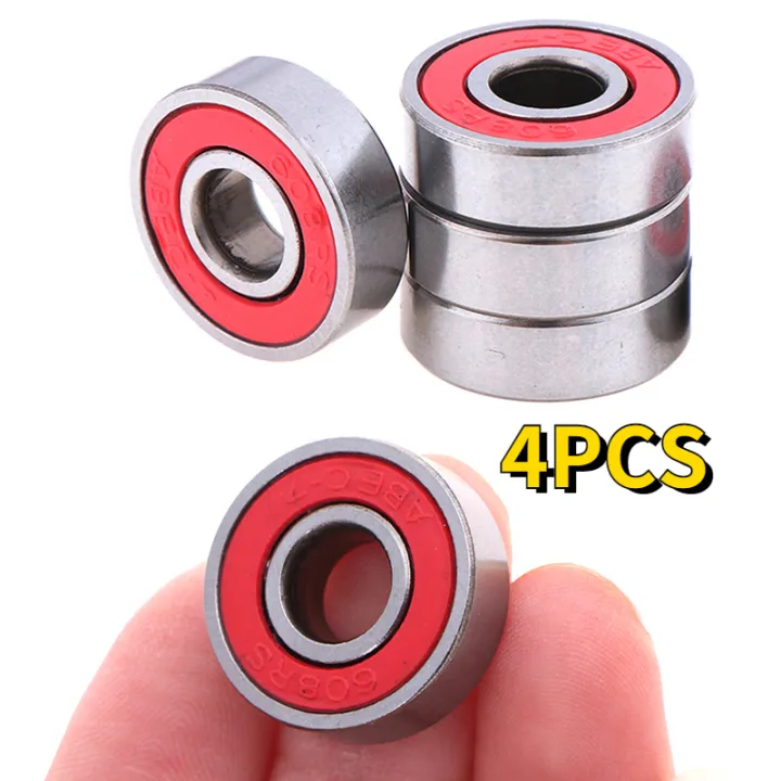 4ชิ้นสีแดงABEC-7 608RSสเก็ตบอร์ดลูกกลิ้งปิดผนึกลูกปืน8x22x7mm【จัดส่งจาก ...