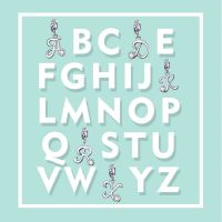 BAMOER 26 Letters A to Z Charm Sterling Silver 925 Unique Temperament Beads For celet &amp; Necklace DIY Fashion Accessories SCC1183