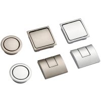 1pc Hidden Handle w/screw Minimalist Alloy Invisible Pull Recessed Knob Tatami Floor Cabinet Brushed Metal Modern Round Square Door Hardware