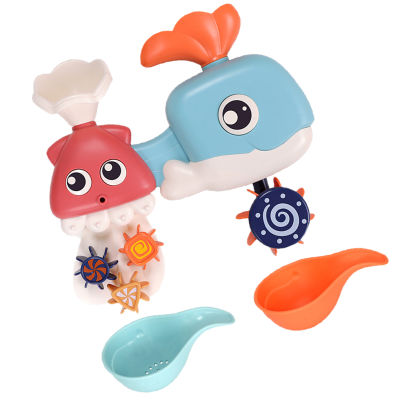 3pcs Toddlers Bath Toys Cartoon Bathtub Play Water Toys Children Bathing Sprayer Holiday Gift