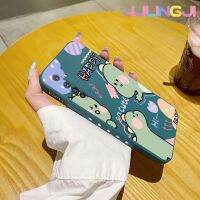 Jjlingji เคสสำหรับ Realme XT เคส X2 Realme ลายไดโนเสาร์,เคสนิ่มเคสมือถือลายขอบสี่เหลี่ยมด้านข้างบางเคสซิลิโคนเคสป้องกันการกระแทก