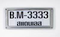 กรอบป้ายทะเบียนรถยนต์ Stainless Steel สเตนเลส !แท้!  ไม่เป็นสนิม แบบเรียบโก้ ลายลูกศร งานดี งานคุณภาพ