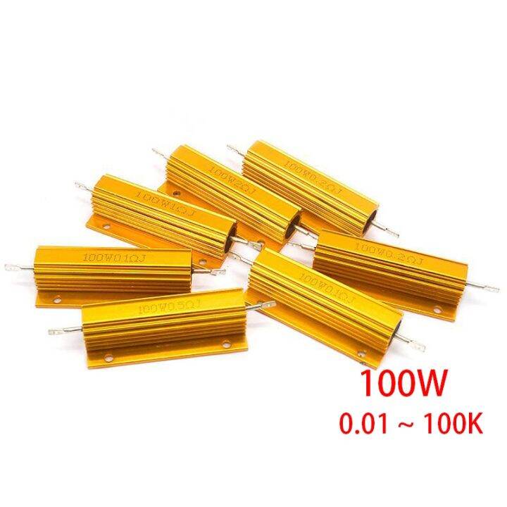 100w-aluminum-power-metal-shell-case-wirewound-resistor-0-01-100k-0-05-0-1-0-5-1-2-4-6-8-10-20-100-150-200-300-500-1k-10k-ohm