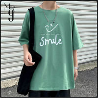 MR.9 Tshirt 621 เสื้อยืด Smile เสื้อยืดสกรีน เสื้อแขนสั้น เสื้อยืด เสื้อยืดสีพื้น ใส่ได้ทั้งผู้ชายและผู้หญิง 5สีพร้อมส่ง