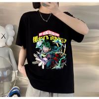 เสื้อยืดโอเวอร์ไซส์เสื้อ my hero academia Deku Izuku Midoriya ชาย หญิง เสื้อยืดคอกลม มังงะมายฮีโร่อคาเดเมีย พิมพ์ลายการ์ตูนอนิเมะแขนสั้นS-5XL S-5XL