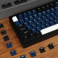 131 Keys สีฟ้าสีดำ PBT ข้อความเหมือนกับเชอร์รี่รายละเอียดยิงคู่สำหรับวิศวกรรม Gamer แป้นพิมพ์สำหรับ GK61แอนน์โปร2 Gateron สวิทช์