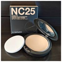 MAC Studio Fix Powder Plus Foundation สี NC25 15g. แมค แป้งพัฟผสมรองพื้นให้การปกปิด เรียบเนียน ติดทน เหมาะสำหรับสีผิวกลางๆ-ผิวสองสี