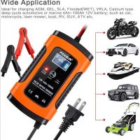 ZZOOI FOXSUR 12V Automatic Smart Battery Charger Car &amp; Motorcycle Charger  12AH 36Ah 45AH 60AH 100AH Pulse Repair Charger LCD Display