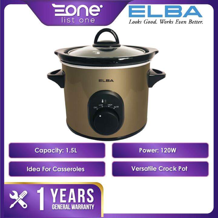 Elba 1.5L Slow Cooker Variable Thermostat Control ESCK1568(CP) ESC
