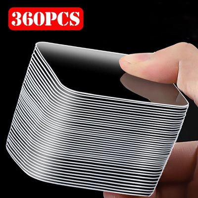 360/180pcs Transparent Wall Stickers Double Sided Tape Adhesive Non-Traceless Tape Waterproof Nano Clear Face Tape Home Supplies Adhesives  Tape