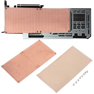 Graphics Card Back Heat Sink for Graphics Card 30903080 Copper Cover Plate Full Block 1pc 24mm 11UB