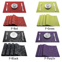 Topfinel ชุด4 PVC ตกแต่งไวนิล Placemats สำหรับโต๊ะรับประทานอาหาร Runner Linens Place Mat ในห้องครัวถ้วยไวน์ Coaster Pad