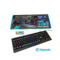 RAZEAK OSIRIS KG8702 Keyboard คีย์บอร์ดมีไฟ กดดัง (สีดำ)