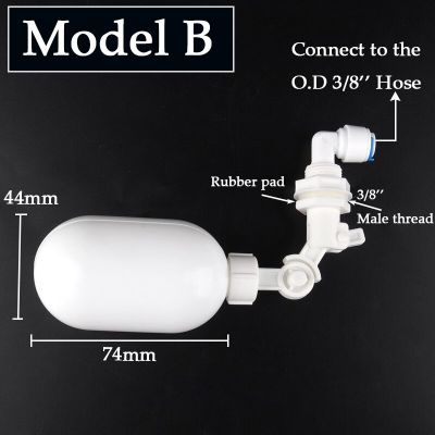 ；【‘； Floating Ball Valve Shut Off  Adjustable Aquarium Fish Tank OD 1/4 3/8 Tube Reverse Osmosis System Water Control Switch