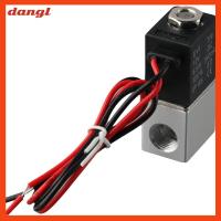 DANGL DC 12V วาล์วขดลวดแม่เหล็กไฟฟ้า 2ทางค่ะ 1/4นิ้วค่ะ วาล์วไอเสียอย่างรวดเร็ว วาล์วอากาศขดลวดแม่เหล็กไฟฟ้า ประเภทการเชื่อมต่อ ไฟฟ้าแบบปิด