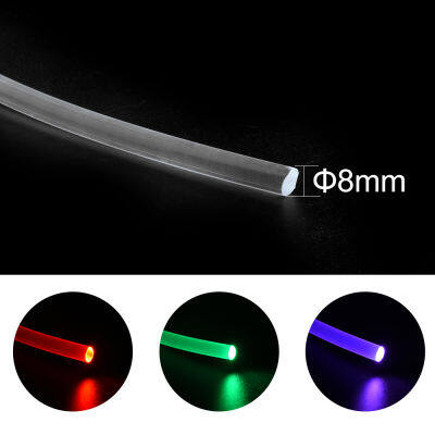 5M side glow transparent solid core optical fiber cable 2mm3mm5mm6mm8mm10mm12mm