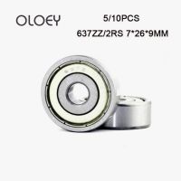 ♀▤✕ 637ZZ Bearing 7x26x9mm Deep Groove Ball Bearings Bearing steel 3D Printers Parts 637ZZ Deep Groove Pulley Wheel High Precision