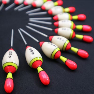 【YF】✵  Exquisite Carp Thick Tail Fishing Balsa Wood Flotteur  Fluorescent Color Sea