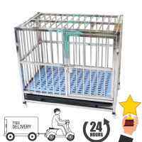 ส่งฟรี!!ถูกที่สุด!!Hot Sale Stainless Steel Cage กรงสแตนเลส grade202 ราคาถูก คอก หมา คอก สุนัข กรง หมา กรง สุนัข