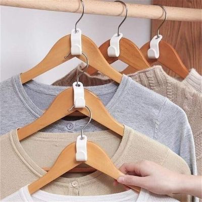 10pcs Hanger Connecting Hook Hanger Stacking Hook Chain Buckle Folding Clothes Support Wardrobe Storage Coat Hanger Hook Clothes Hangers Pegs