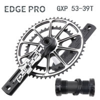 Litepro จักรยานถนน Crankset GXP ติดตั้งโดยตรงคู่ Chainring 53-39ครั้ง7075 Al ล้อแม็กกลวงจักรยานถนนจักรยานพับ Crankset