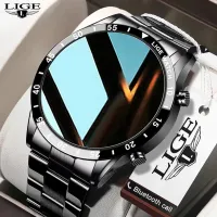 LIGE New Luxury brand mens watches Steel band Fitness watch Activity tracker Smart Watch For Men