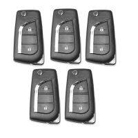 For Xhorse XKTO01EN Wire Remote Key Fob 2 Buttons for Toyota Type for VVDI Key Tool 5Pcs/Lot