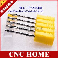 คุณภาพ Down Cut! 3.175x22mm 1 ขลุ่ยเกลียวทังสเตนคาร์ไบด์ Micro End Mill Set 10pcs CNC Router Bits Wood Milling Cutter เครื่องมือ