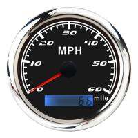 85mm Waterproof GPS Speedometer Gauge 316 Stainless Steel for Car Motorcycle Boat with LED Backlight 0-60MPH