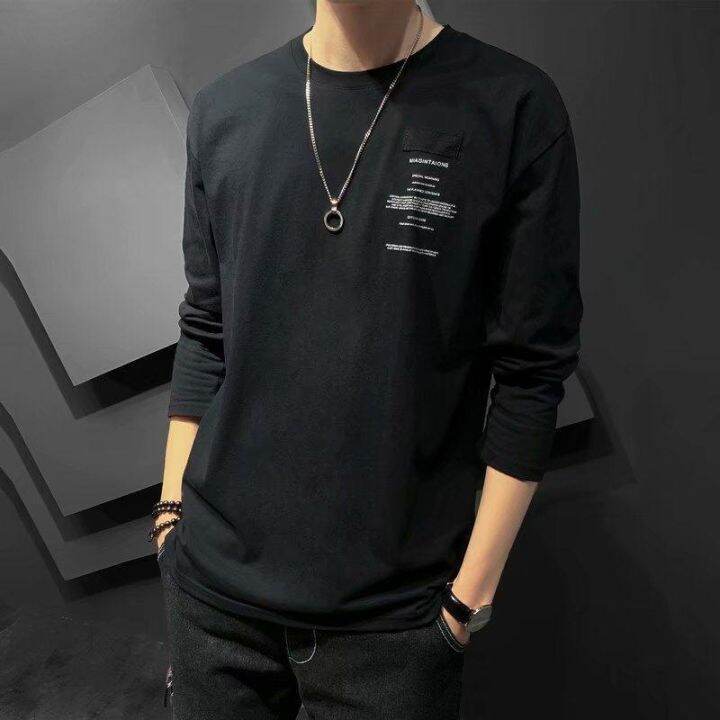 ready-stock-summer-long-sleeve-t-shirt-men-plain-t-shirt-korean-style-cotton-t-shirt-men-t-shirt-man-lelaki-t-shirt-lengan-panjang