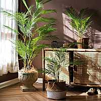 【CC】 125cm Large Artificial Branch Plastic Fake Leaves Monstera Garden Room