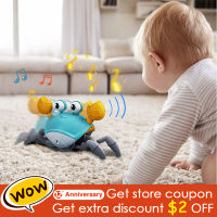 Induction Escape Crab Toddlers Toy Light Music Crawling Fun Toys For Children Educational Toys Rechargeable Birthday Gifts