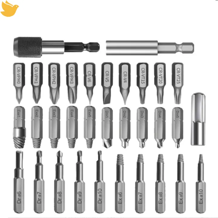 Metal Damaged Screw Extractor Remover Drill Bit Set Removal Tools For