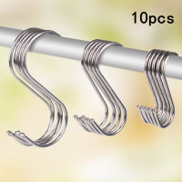 สแตนเลสโลหะ S ตะขอตัวเอส S แข็งแรง ไม่เป็นสนิม S Shaped Stainless Steel Hanging Hooks 10 Pieces