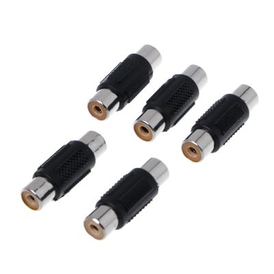 5 Pcs RCA RCA ตัวเมียเสียงสายวิดีโออะแดปเตอร์สำหรับปลั๊กและแจ็ค Connector