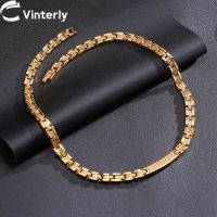 Magnetic Long Necklace Chain Energy Gold-color Pure Titanium Mens Necklace Uni Zirconia Necklace Waterproof Anti-allergy