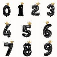 【A Great】1ชุด MiniWith 32นิ้วสีดำรูป Number0 9 BoysBaby Shower Birthday Party DecorationBallon