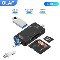 Olaf 6 In 1 OTG USB 3.0ไปยัง Type C มัลติฟังก์ชั่ USB ไมโคร USB /Tf/sd อ่านการ์ดความจำสำหรับ Xiaomi Samsung กล้องถ่ายรูปแท็บเล็ต